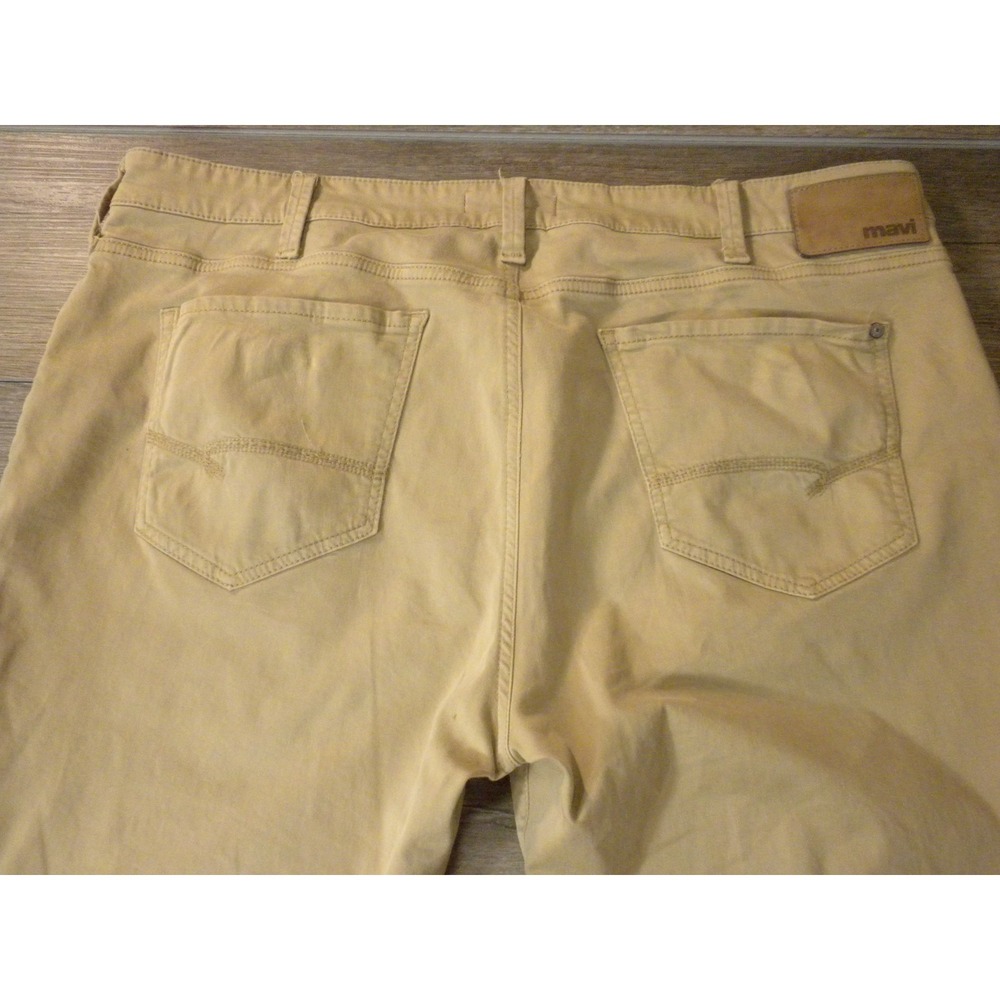 Mavi Jeans Mens 40x32 British Khaki Matt Relaxed Straight Twill Minimalist Work - Picture 4 of 10